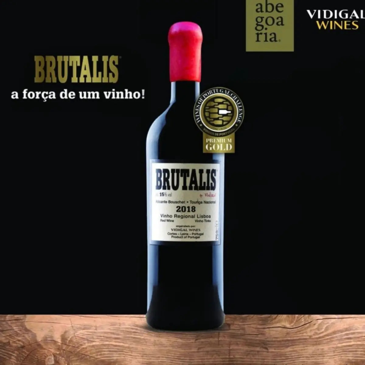 Brutalis Vinho Tinto Português Caixa De Madeira 4x750ml