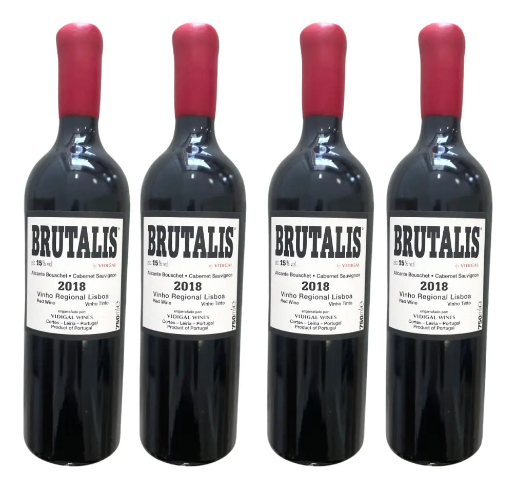 Brutalis Vinho Tinto Português kit com 4 Caixas De Madeira 16 unidades 750ml Promoção