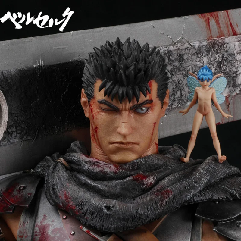 Figura de Anime Berserk Guts de 36cm, Figura de Ação com Armadura Berserker, Modelo Colecionável Zodd/Cavaleiro da Morte
