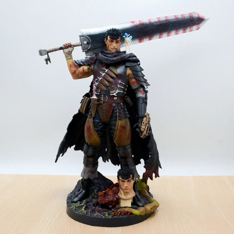 Figura de Anime Berserk Guts de 36cm, Figura de Ação com Armadura Berserker, Modelo Colecionável Zodd/Cavaleiro da Morte