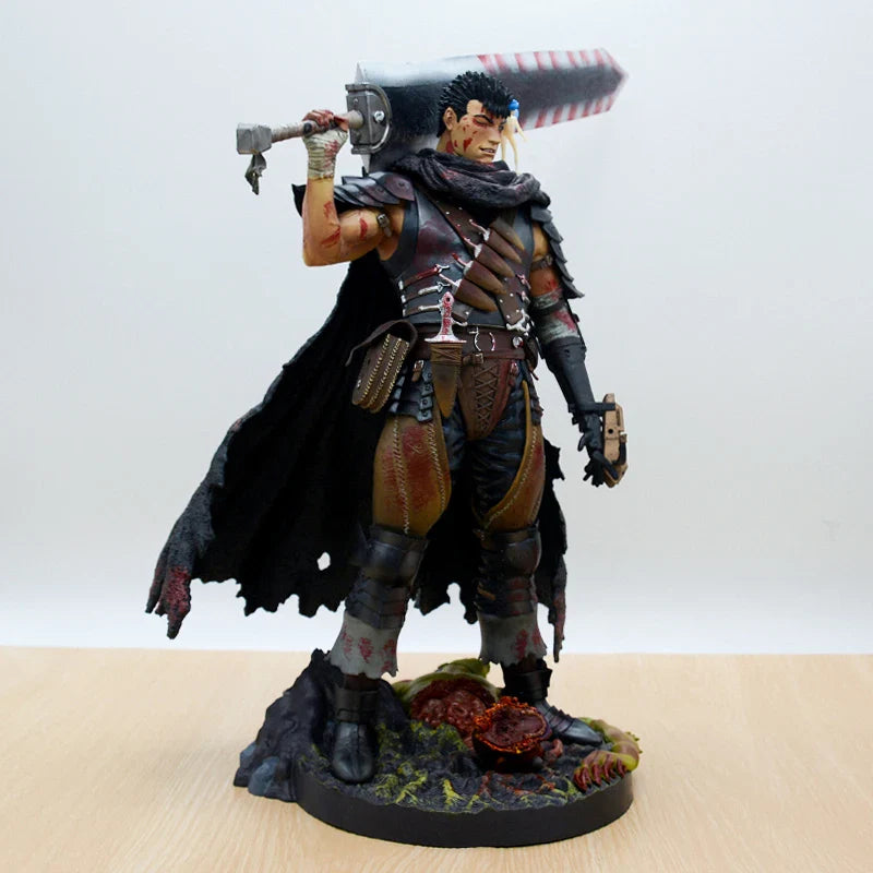 Figura de Anime Berserk Guts de 36cm, Figura de Ação com Armadura Berserker, Modelo Colecionável Zodd/Cavaleiro da Morte