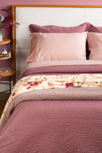 Colcha Matelasse Queen Cores 3pçs Camesa 240x260cm Cobre Leito