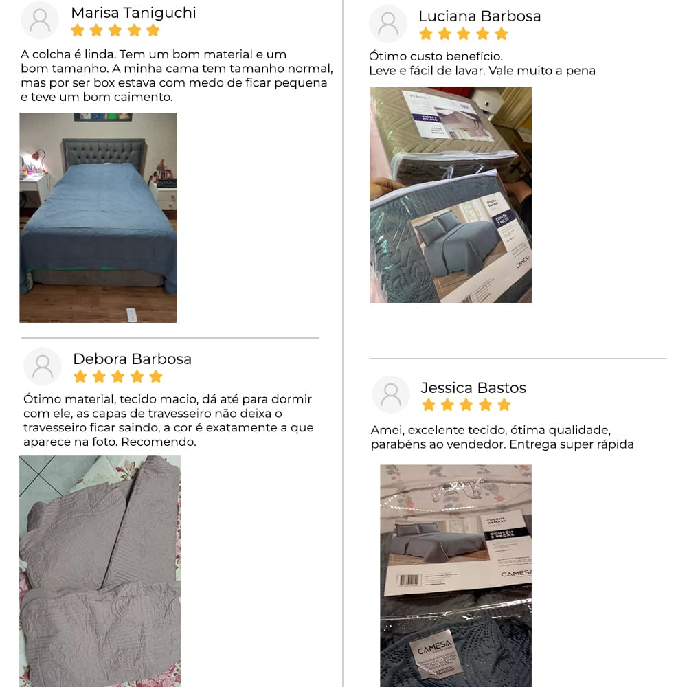 Colcha Matelasse Solteiro Cores 2pçs Camesa 160x230