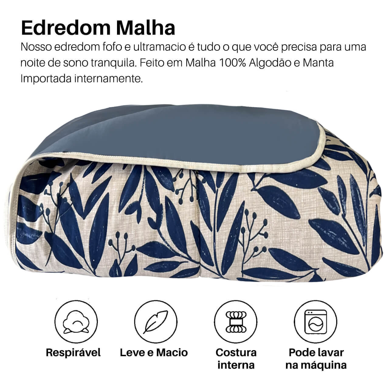 Edredom Malha 100% Algodão Casal Solteiro Queen E King Cobertor Dupla Face Antialérgico Premium Poa