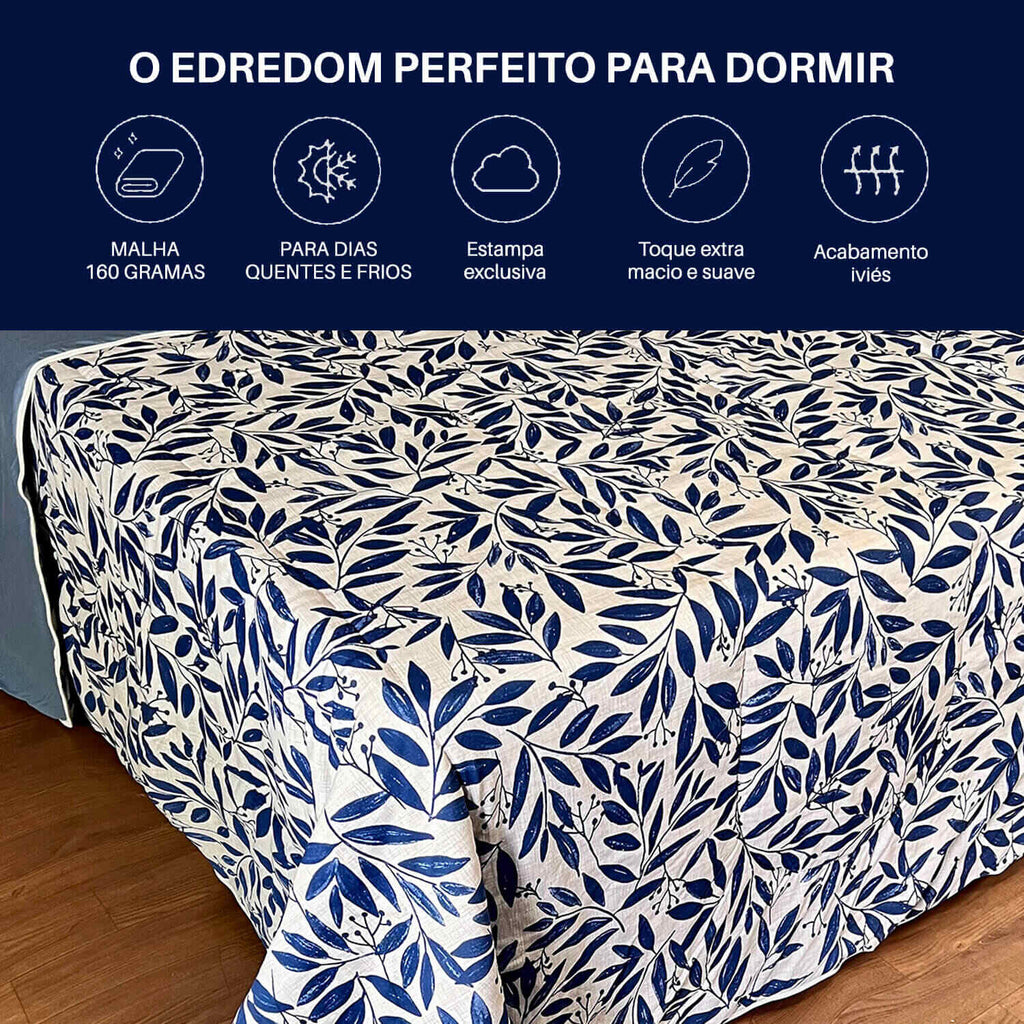 Edredom Malha 100% Algodão Casal Solteiro Queen E King Cobertor Dupla Face Antialérgico Premium Poa