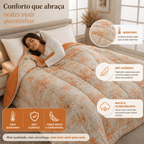 Edredom Malha 100% Algodão Casal Solteiro Queen E King Cobertor Dupla Face Antialérgico Premium Flower