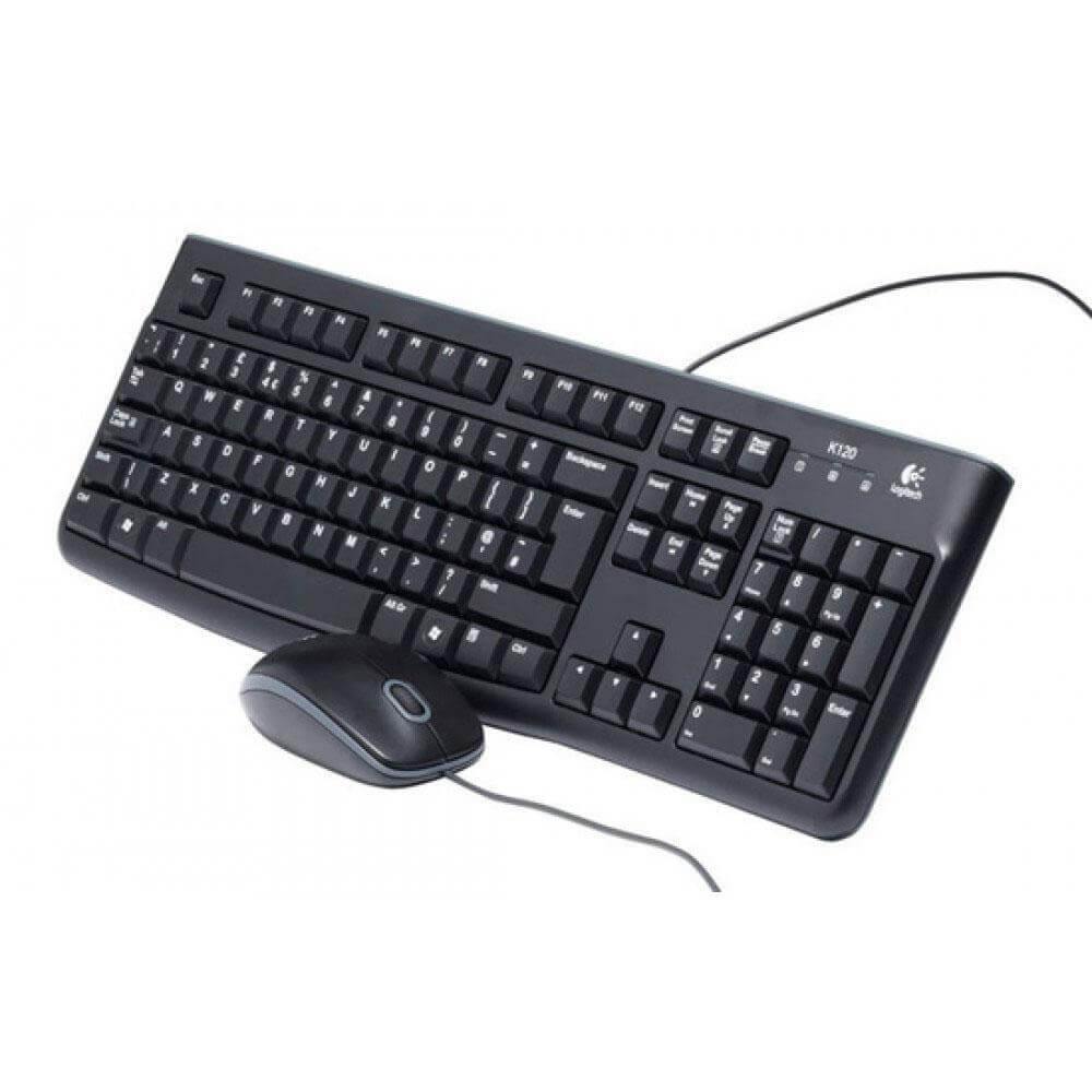 Kit Teclado e Mouse Logitech MK120 1000DPI ABNT2