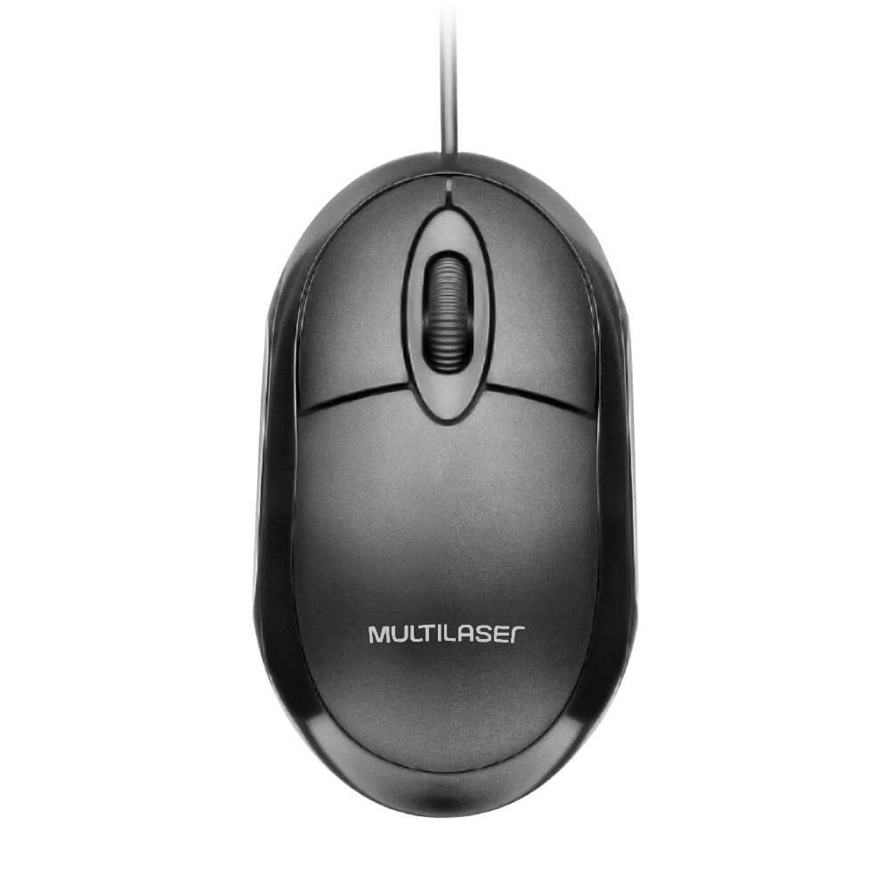 Mouse Multilaser USB Classic Box Preto - MO300